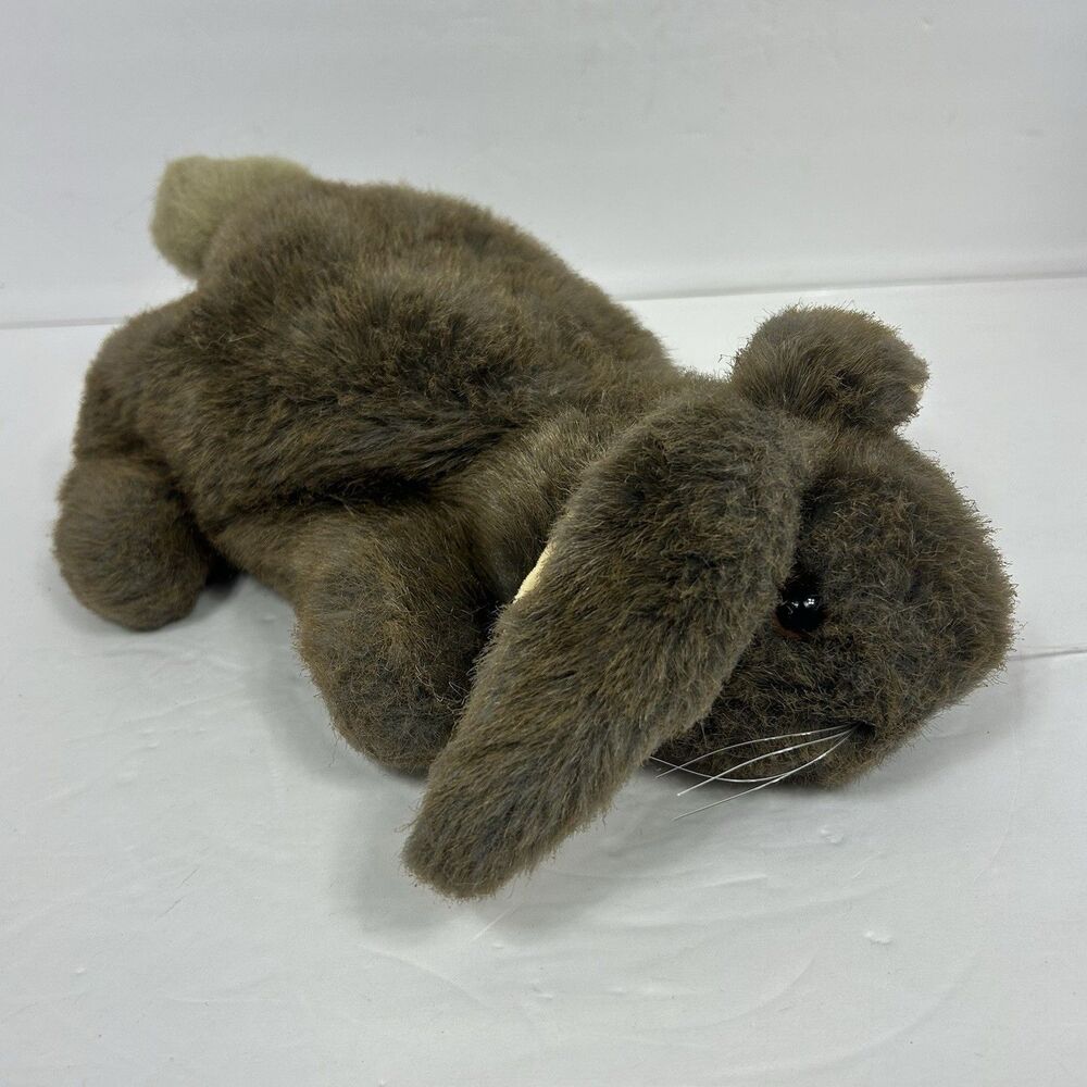 Vintage Dakin Brown Bunny 12” Plush Hand Puppet 1985 Pretend Play Fun Floppy